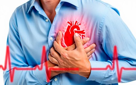 Мужчина держится за сердце